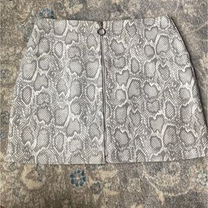 Boutique snakeskin mini skirt